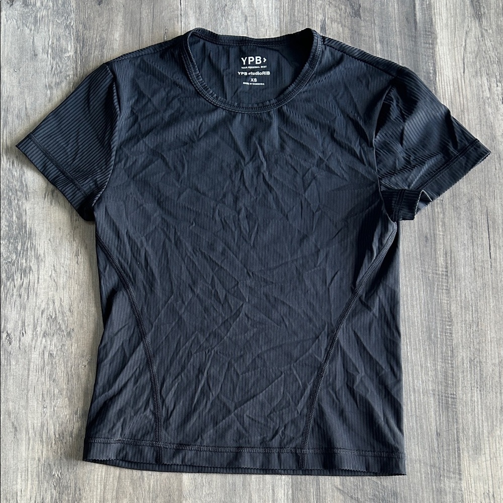 Abercrombie & Fitch YPB studio rib Black Short Sleeve Tee